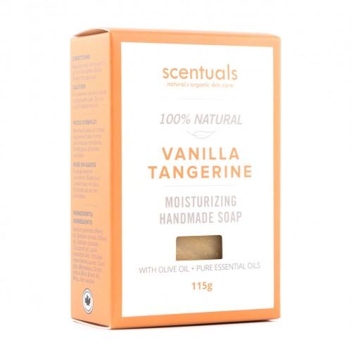 Sáp Tắm ( Xà Bông Cục)  Hương Vani Quýt – Handmade Soap Vanilla Tangerine 115g